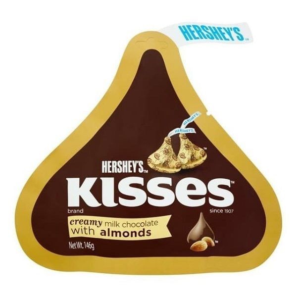 

HERSHEY KISSES MILK CHOCOLATE ALMONDS 14G