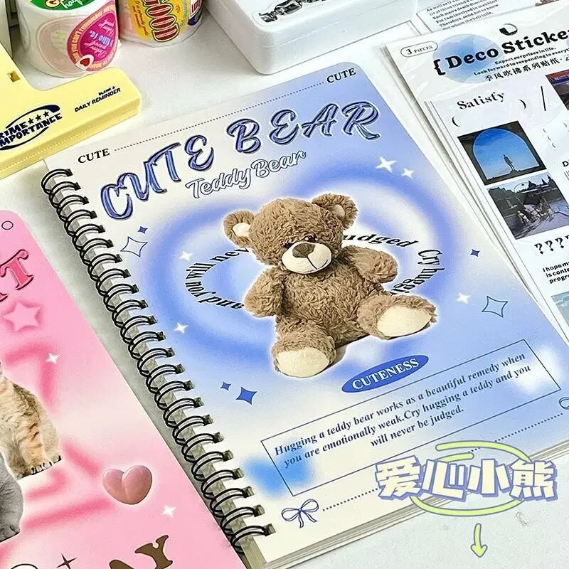 

Ins Vintage Dog Dessert Coil Notebook A5 High Beauty Cute Notepad Student Notes Diary Office School Stationery 50 sheets