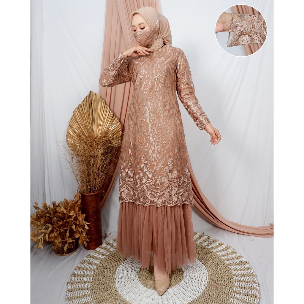 Gamis TIle Tutu/ Gamis Pesta/ Gamis Kondangan/ Gamis Tile/ Gamis Brukat/Gamis Tutu/ Kebaya modern