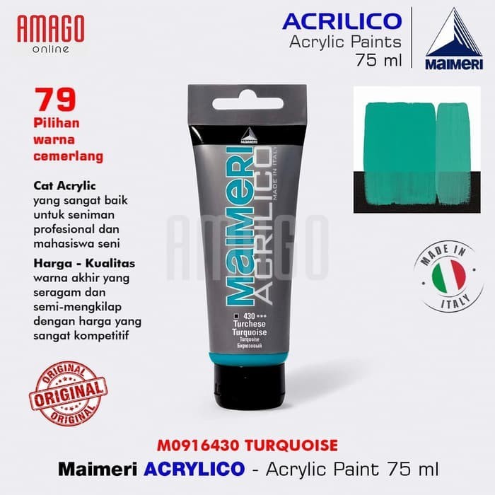 

MAIMERI Acrilico - Acrylic Paint - Turquoise - 75ml - M0916430