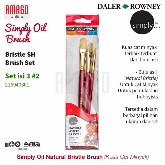 

DALER-ROWNEY Simply Oil Bristle SH Brush Set 3 pcs #2 - 216940301
