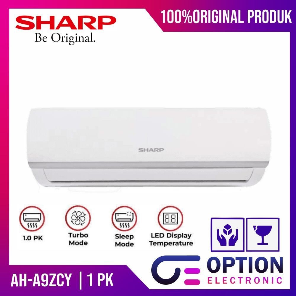 SHARP AH-A9ZCY / A9ZCY / 9ZCY AC SPLIT 1 PK TURBO COOL - GARANSI RESMI