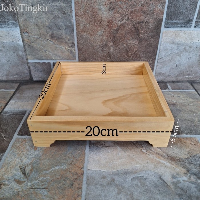 

Baki Kaki 20x20cm/ Wooden Tray/ Nampan Kayu Kaki 20x20 cm - Baki Kaki 20x15 murah