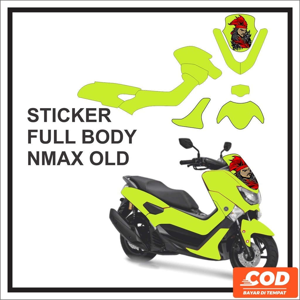 Stiker Decal Motor YAMAHA NMAX OLD Full Body Sticker NMAX Lama Motif Kuning Stabilo Polos Keren