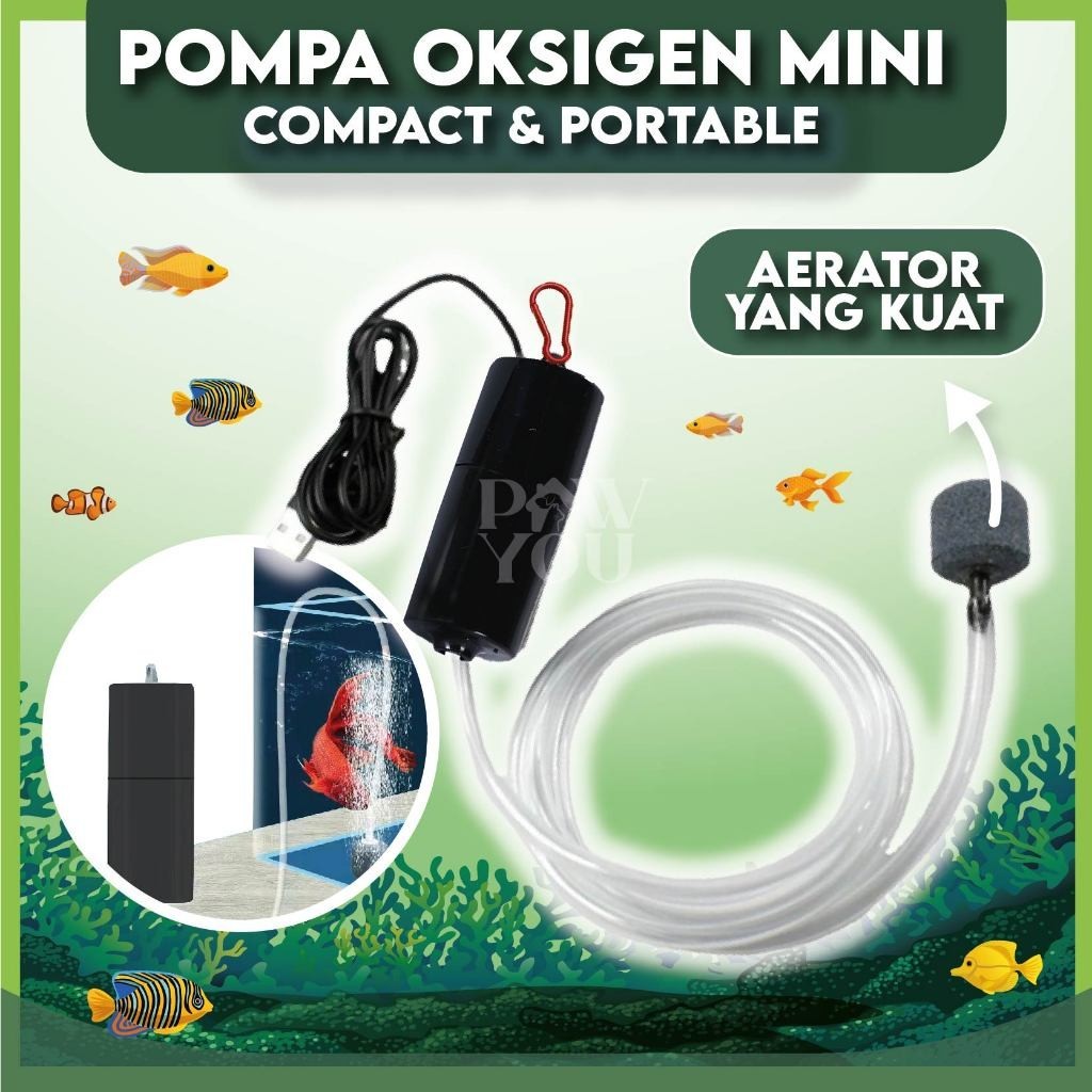 Pompa Udara Aquarium USB Aerator Akuarium Ikan Airator Gelembung