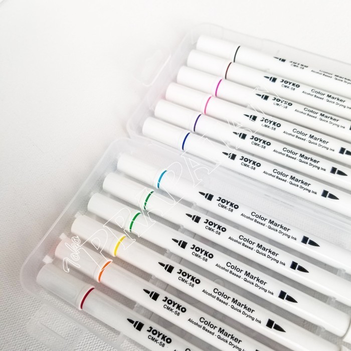 

Joyko Color Marker 12 Colors CMK-58-12 Double Tip