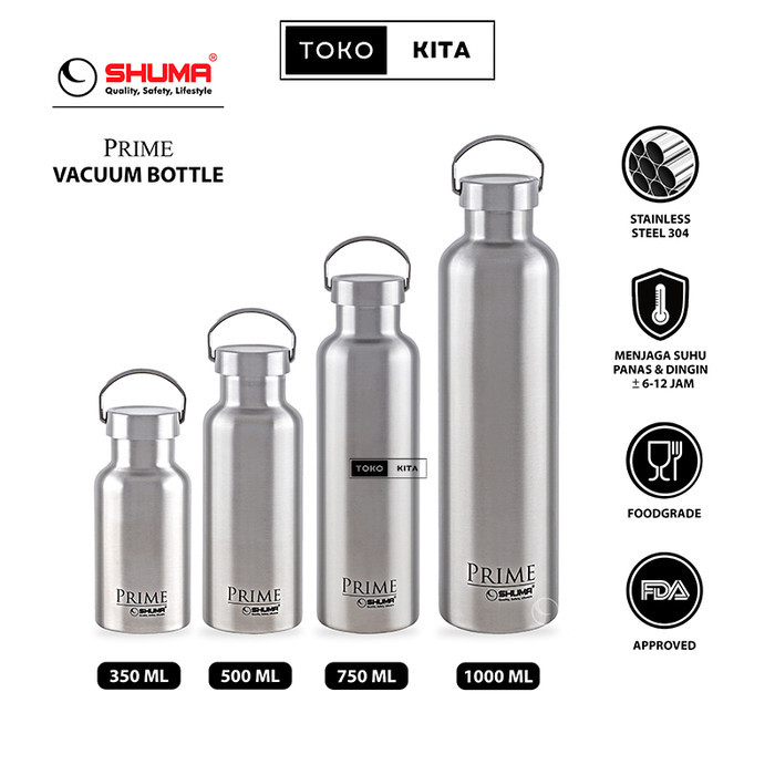 Termos Botol Air Panas SHUMA Prime / SHUMA Prime S/S Vacuum Bottle 350 ml |  ml | 750 ml | 1000 ml (