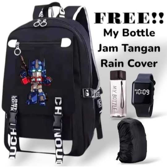 Mallkita Tas Ransel Sekolah Anak Karakter Transformers Optimus Prime Ransel Anak LakiLaki Terbaru
