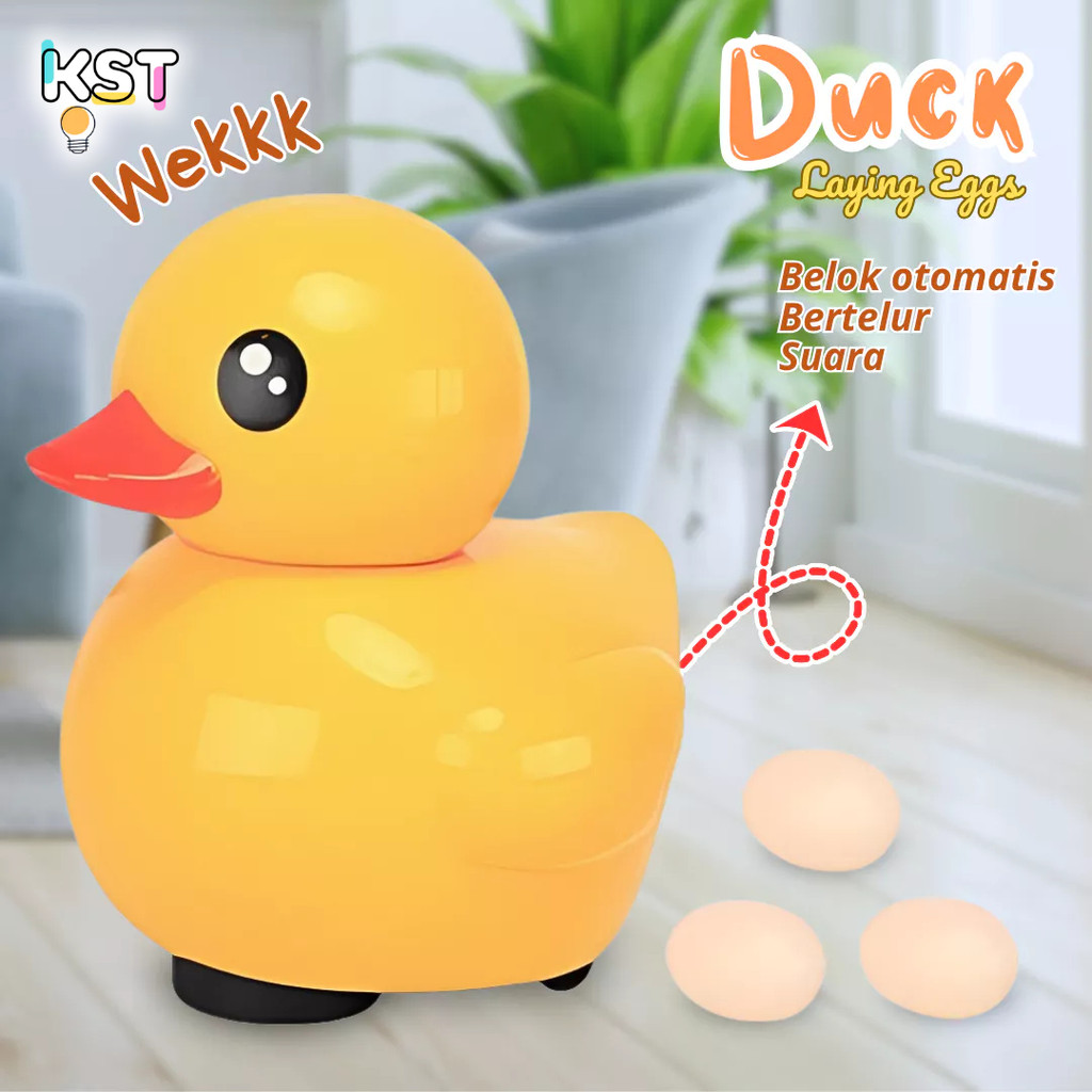 [KST] Bebek Bertelur Jalan Otomatis | Mainan Boneka Robot Bebek | Mainan Bebek Berjalan | Kado Anak