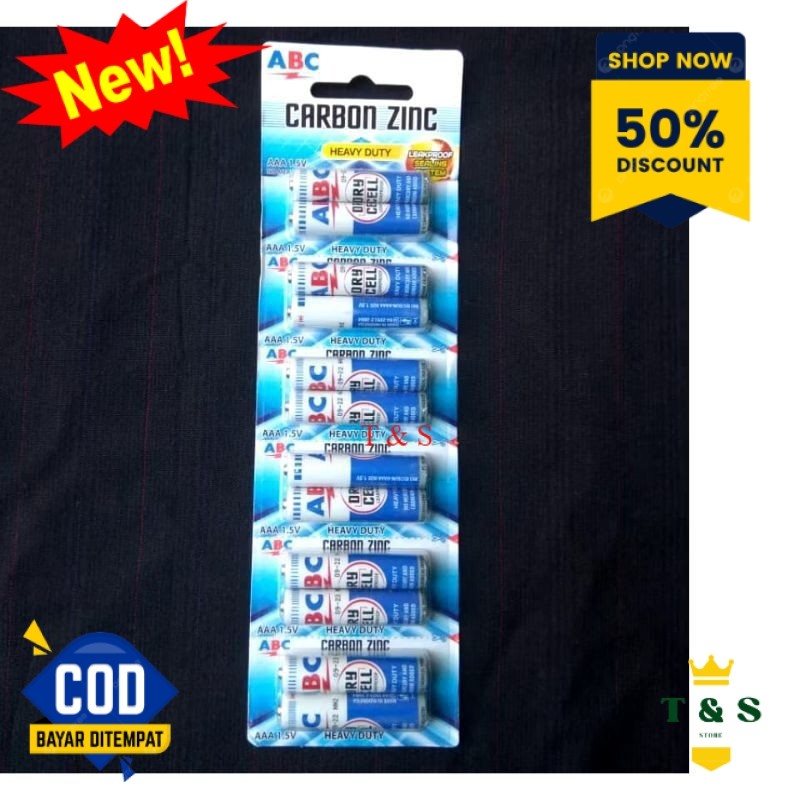 Baterai ABC biru / baterai ABC biru AAA isi 12 pcs
