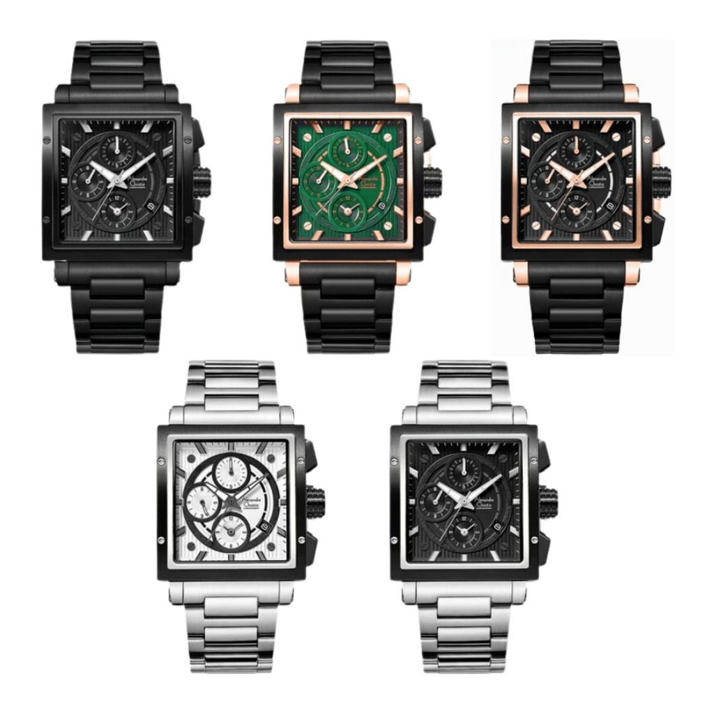 JAM TANGAN PRIA ALEXANDRE CHRISTIE AC 6182 AC6182 GCB STAINLESS STRAP