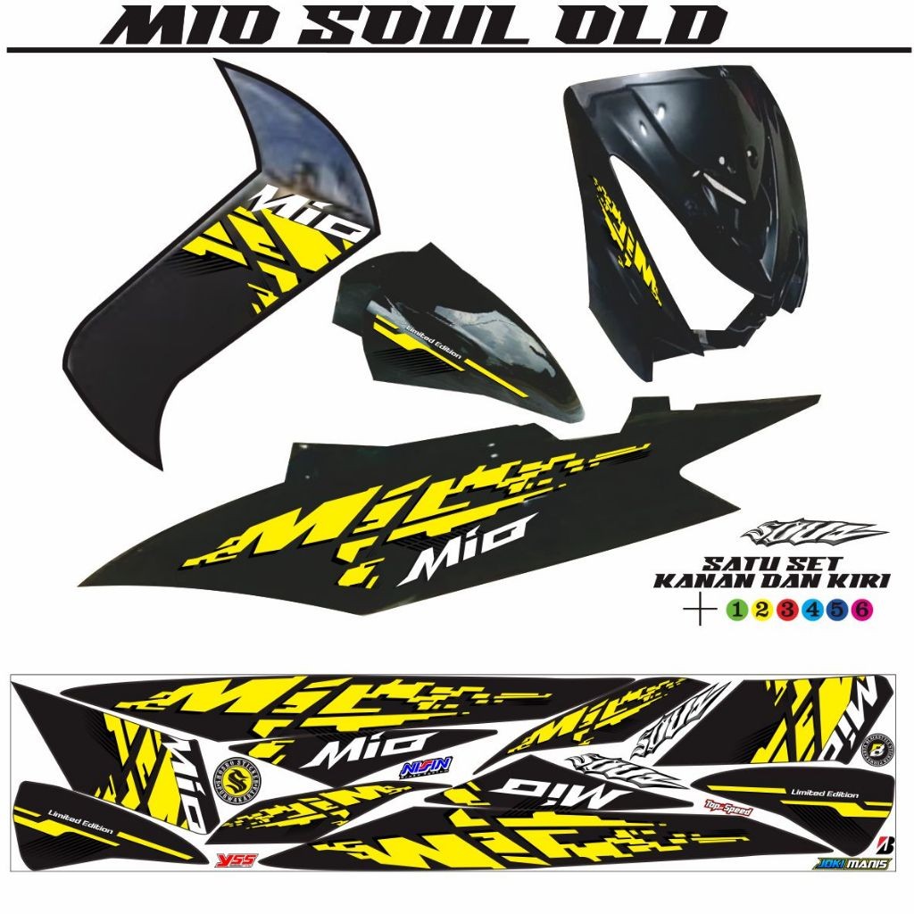 VARIASI VARIASI STRIPING POLET MOTOR MIO SOUL OLD / MOTOR MIO SOUL KARBU VARIASI STICKER VARIASI VAR
