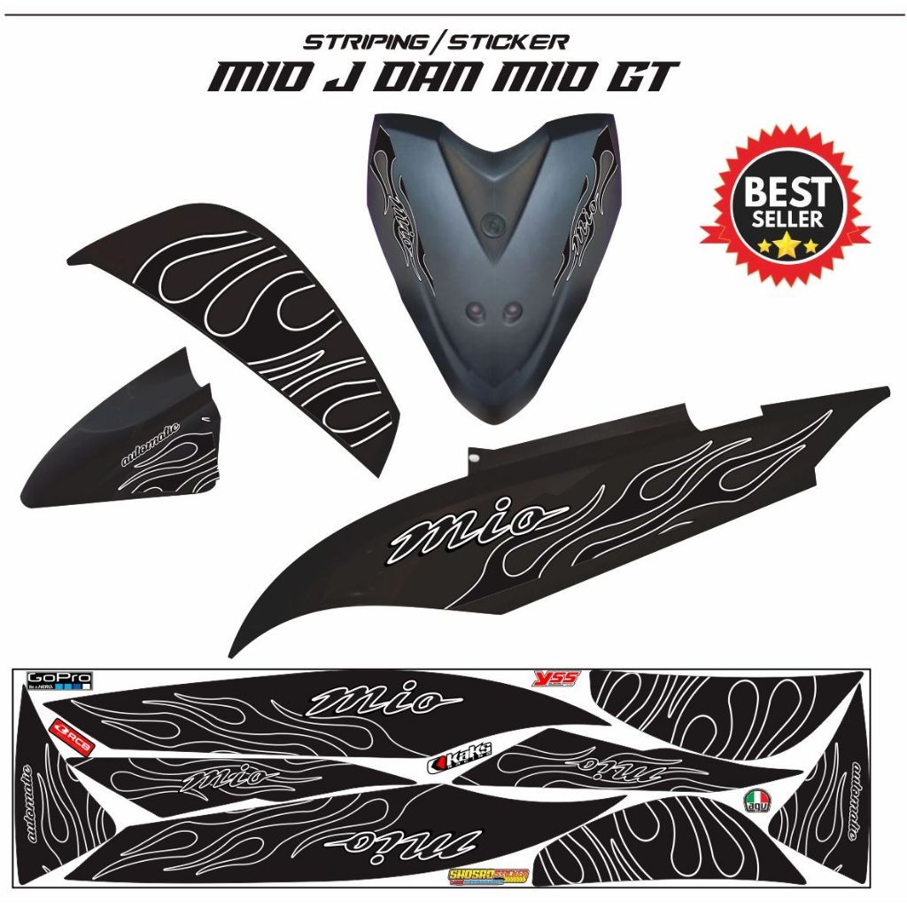 STRIPING MOTIF MIO J STIKER ALL MOTOR MIO J / VARIASI STRIPING MIO GT VARIASI STRIPING MOTOR