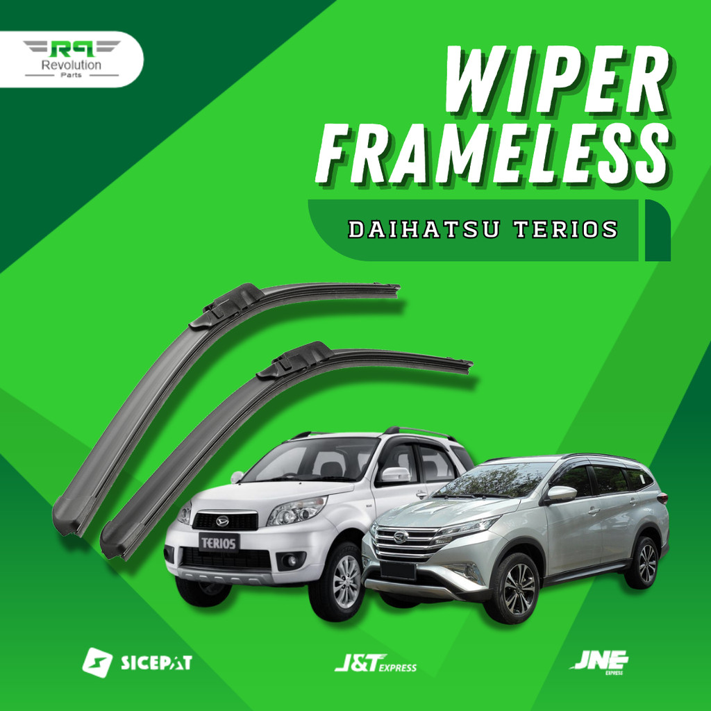 Wiper Frameless Daihatsu Terios / All New Terios Wiper Mobil Tanpa Rangka Besi Sapuan Kaca Wiper W10
