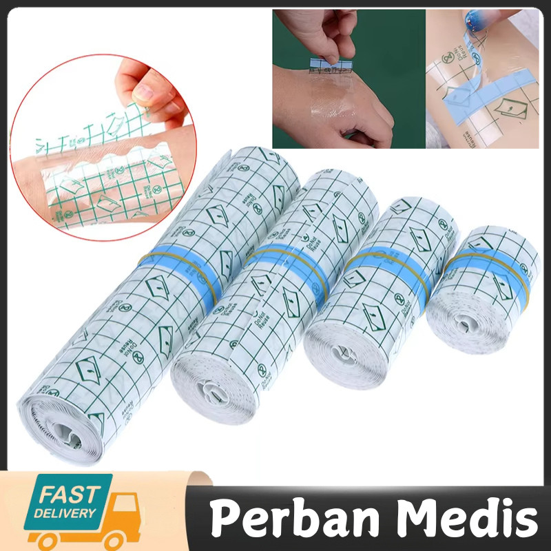 10M Transparent Film Dressing Roll Tattoo Aftercare Bandage Anti Air Luka Plaster Pita Medis PU Film