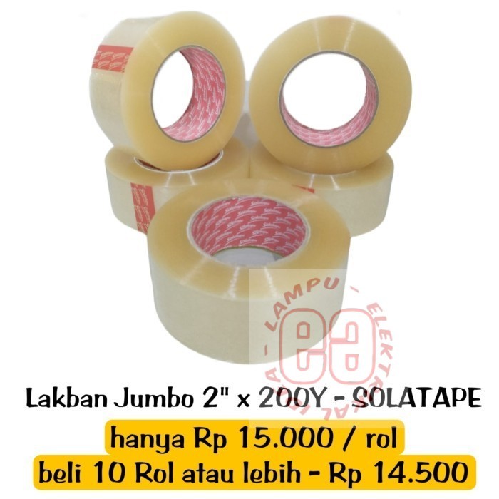 

LAKBAN JUMBO / LAKBAN BESAR / LAKBAN BENING / LAKBAN 2 INCHI BAGUS BERKWALITAS