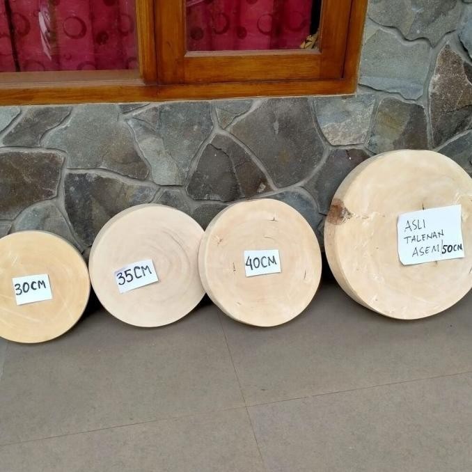 Talenan Ukuran Bulat Besar 50 Cm/Talenan Kayu Daging/Talenan Potong Ay