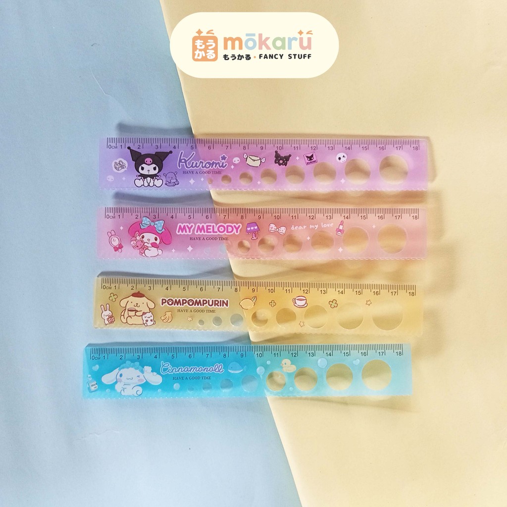 

Fancy Penggaris Plastik Sanrio 918 RANDOM 18cm Garisan Alat Ukur Murah