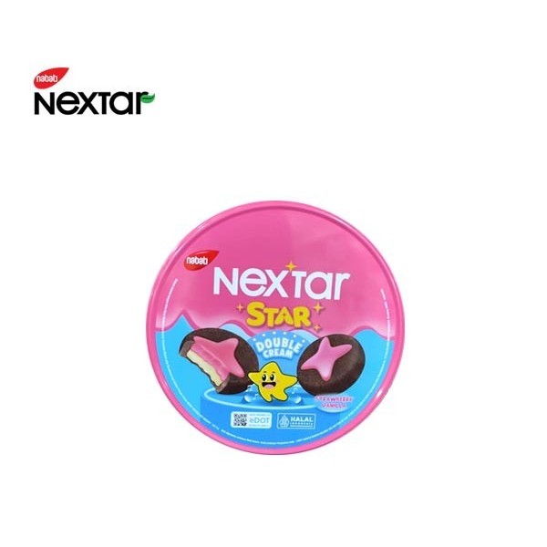 

Nabati Nextar Star Double Cream Strawberry Vanilla Biskuit Cokelat Krim Rasa Stroberi Dan Vanila Can Kaleng 157.5g