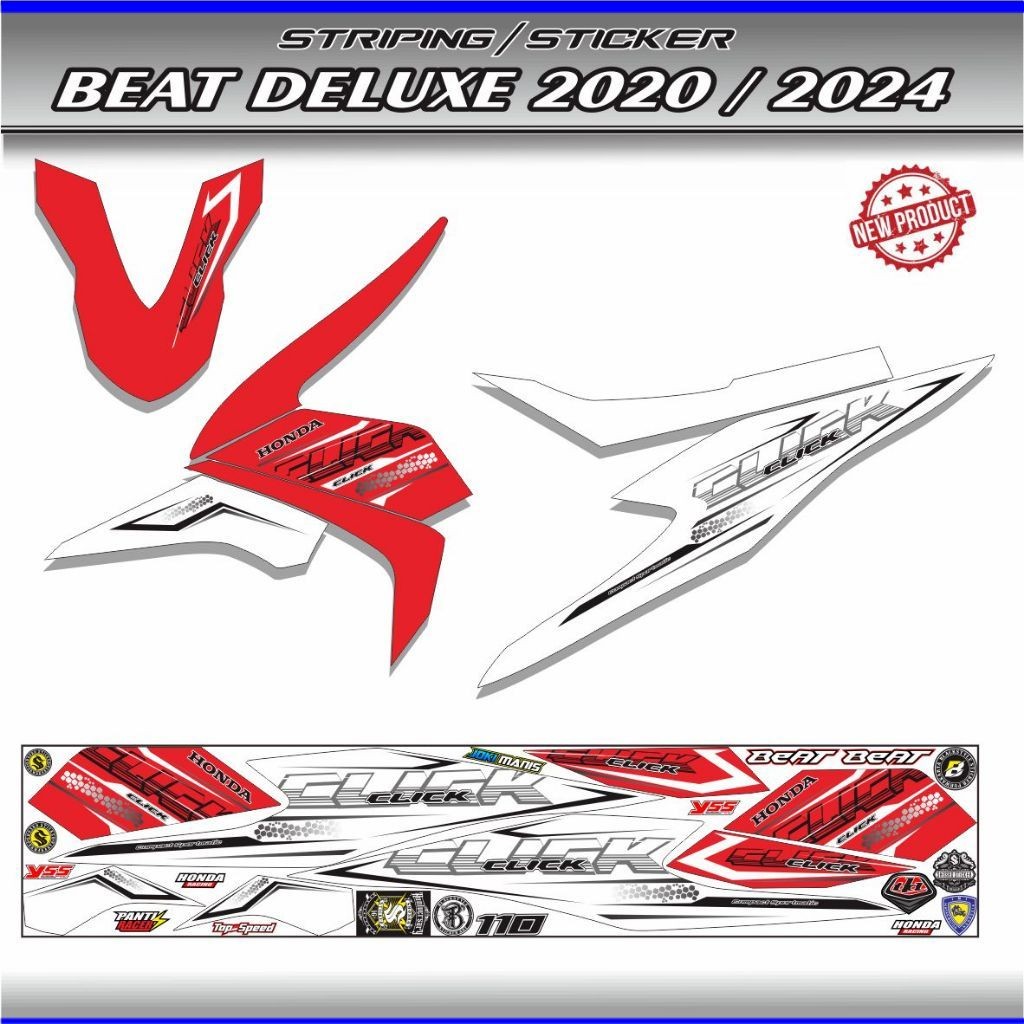 VARIASI MOTOR STRIPING MOTOR BEAT DELUXE / VARIASI BEAT ISS CBS DELUXE NEW VARIASI STIKER