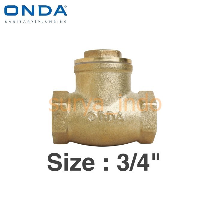 KLEP TABOK 3/4" ONDA KLEP KUNINGAN CHECK VALVE