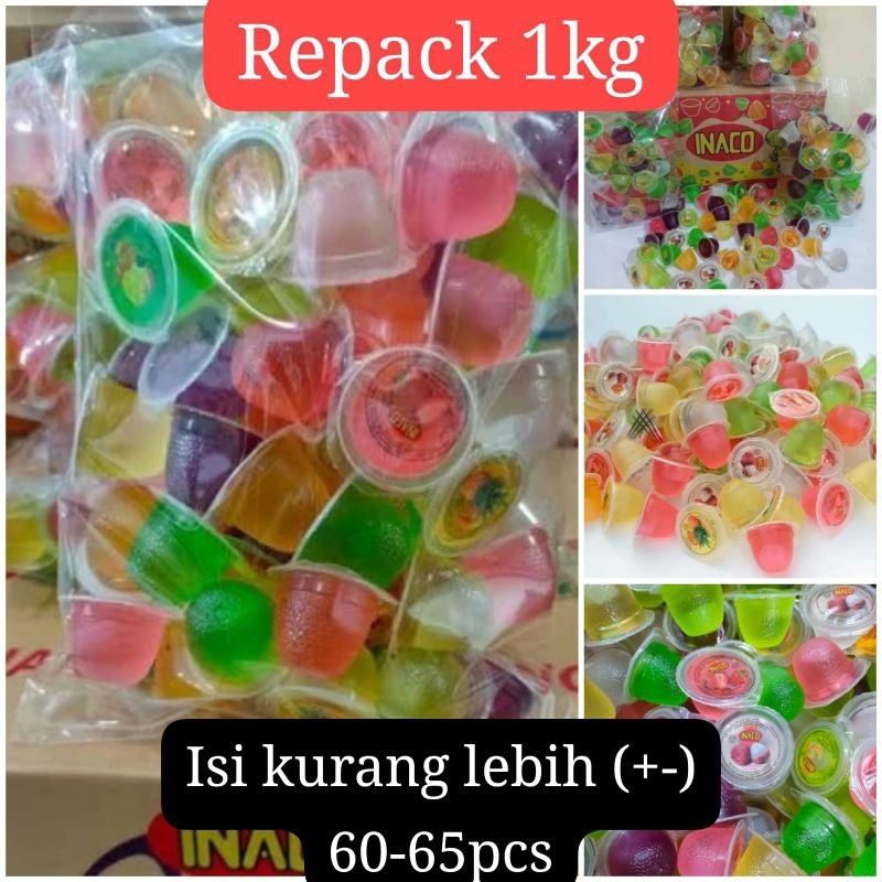 

Inaco Jelly 1Kg Jeli Repack isi +/- 64 Pcs (EXP Juni 2026) INACO Jelly 1kg mix friuts