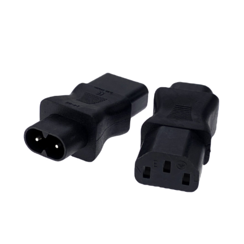 IEC 320 C8 male to C13 3Pin female power adapter, C13 to c8, C8 to C13 IEC 3Pin Female to 2Pin Male