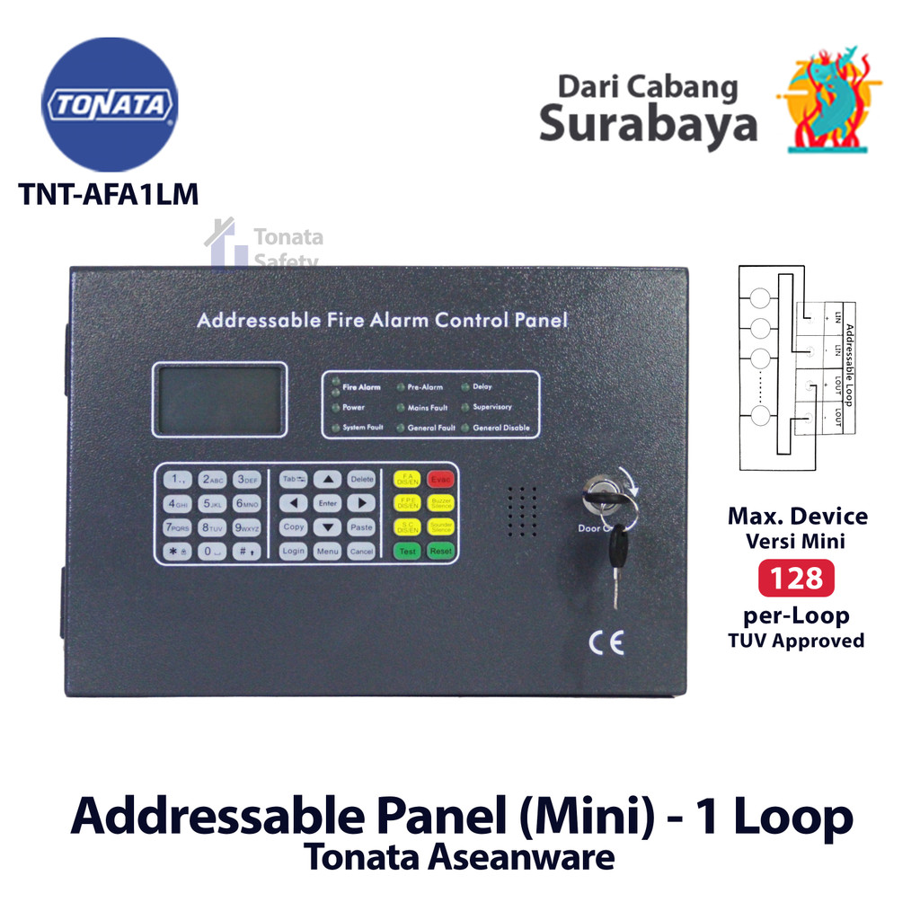 Fire Alarm Control Panel Full Addressable Mini Tonata / MCFA Addressable ASW