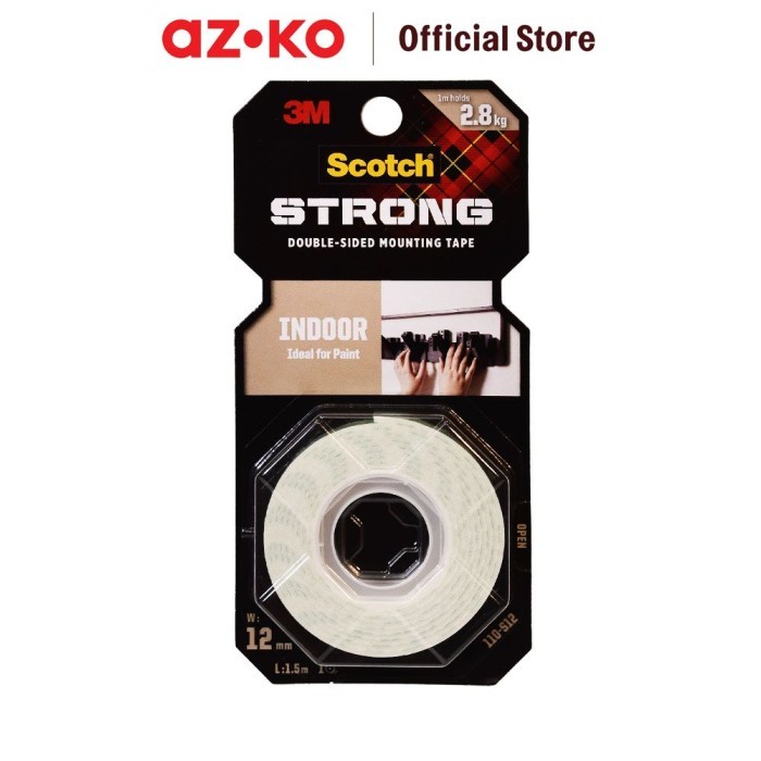 

AZKO 3m Double Tape Scotch Foam Mounting Tape 12x1.5 Mtr