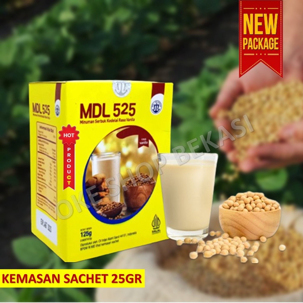 

SUSU BUBUK KEDELAI INSTAN MDL 525 / Susu Kedelai MDL NEW Kemasan @25 gram / Susu Mandala 525 Asli Susu Kedelai