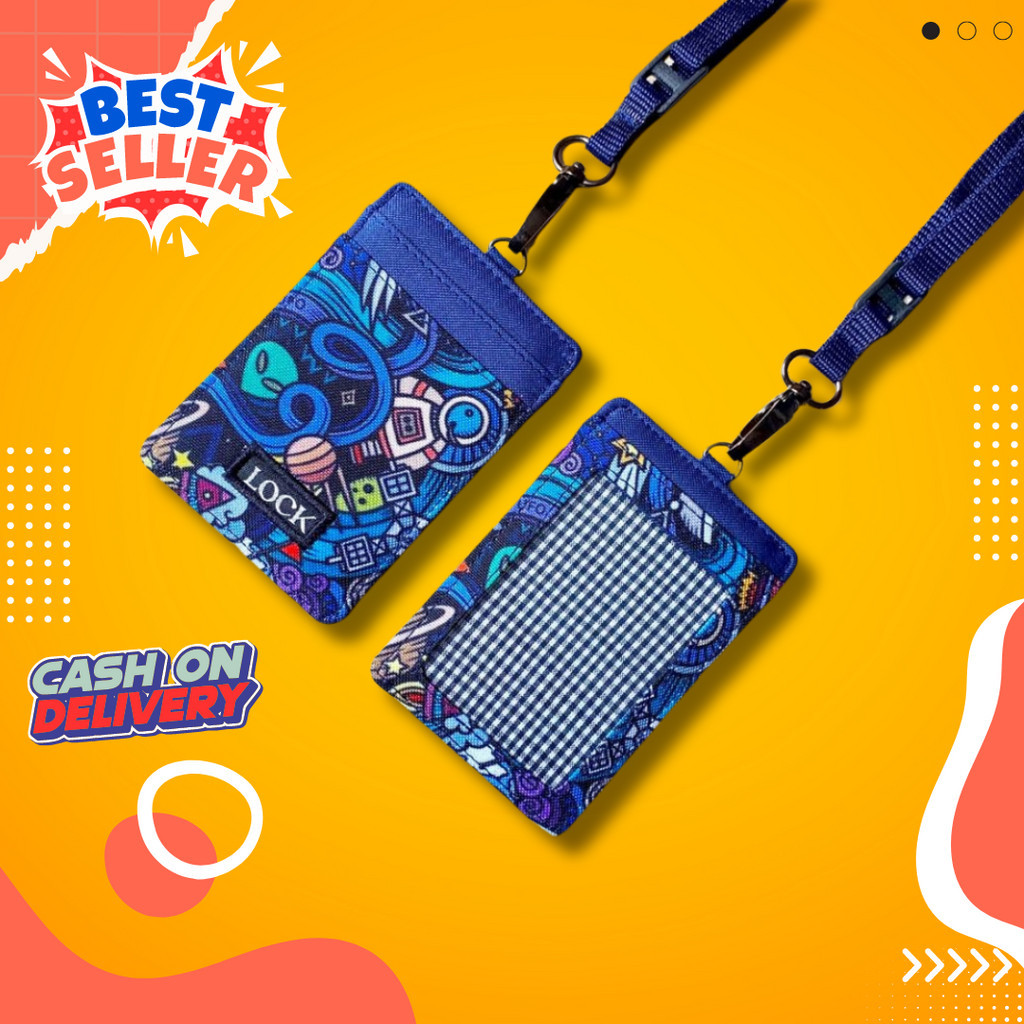 

Arm Gantungan ID Card Kantor Kasual Anti Air Kalung Name Tag Holder Lanyard Pria Wanita PS37