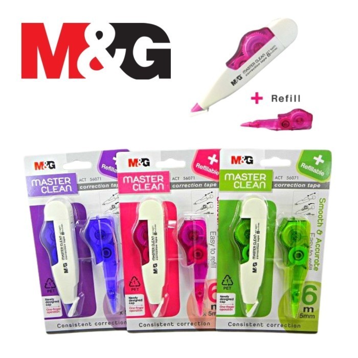 

M&G Correction Tape 6M Master Clean / M&G Tip-ex Kertas Master Clean isi 6 Meter ACT56071