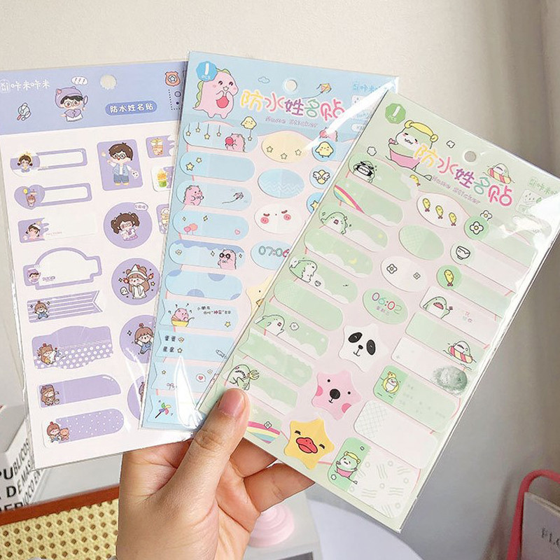 

COD Stiker Nama Tahan Air Kartun Siswa Tulisan Tangan Stiker Cangkir Air Stiker Label Perekat Diri Stiker