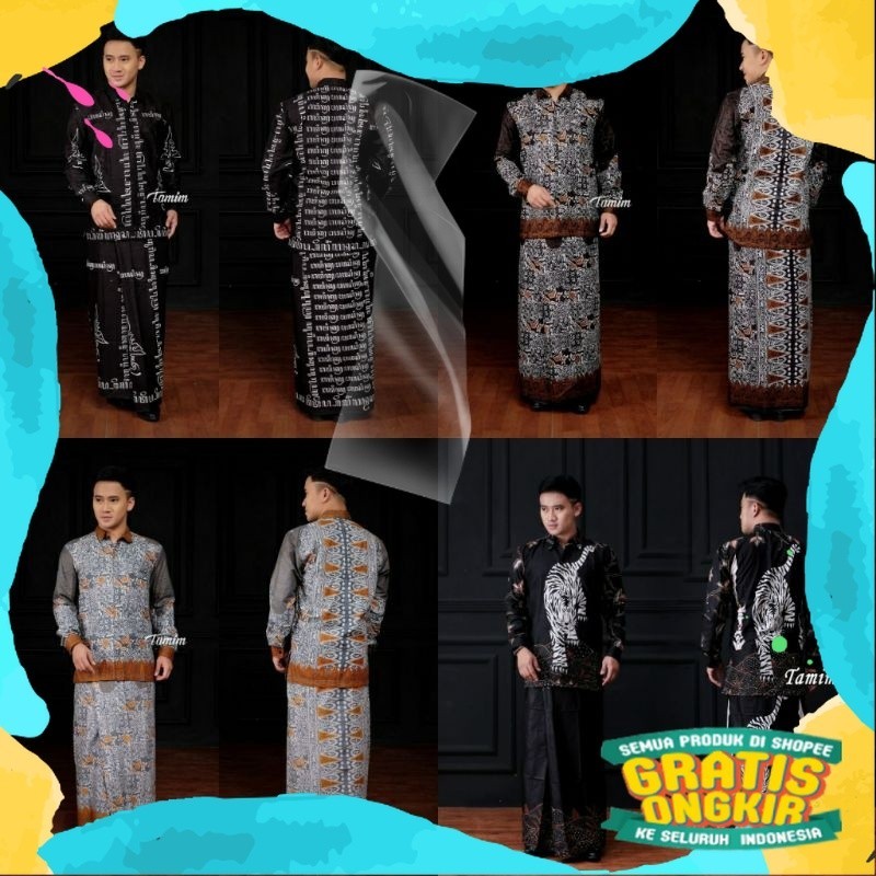 SETELAN BAJU KOKO SARUNG|SARUNG BATIK | KEMEJA KOKO SARUNG PRIA|/ 2024