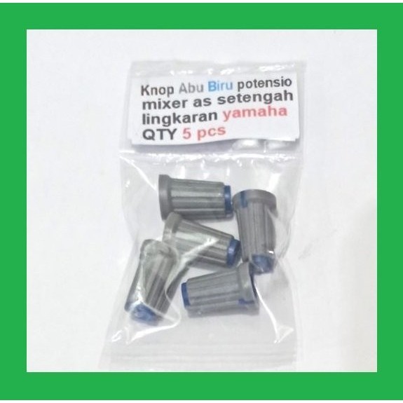 QTY 5 pcs Knop Abu Biru potensio mixer as setengah lingkaran yamaha