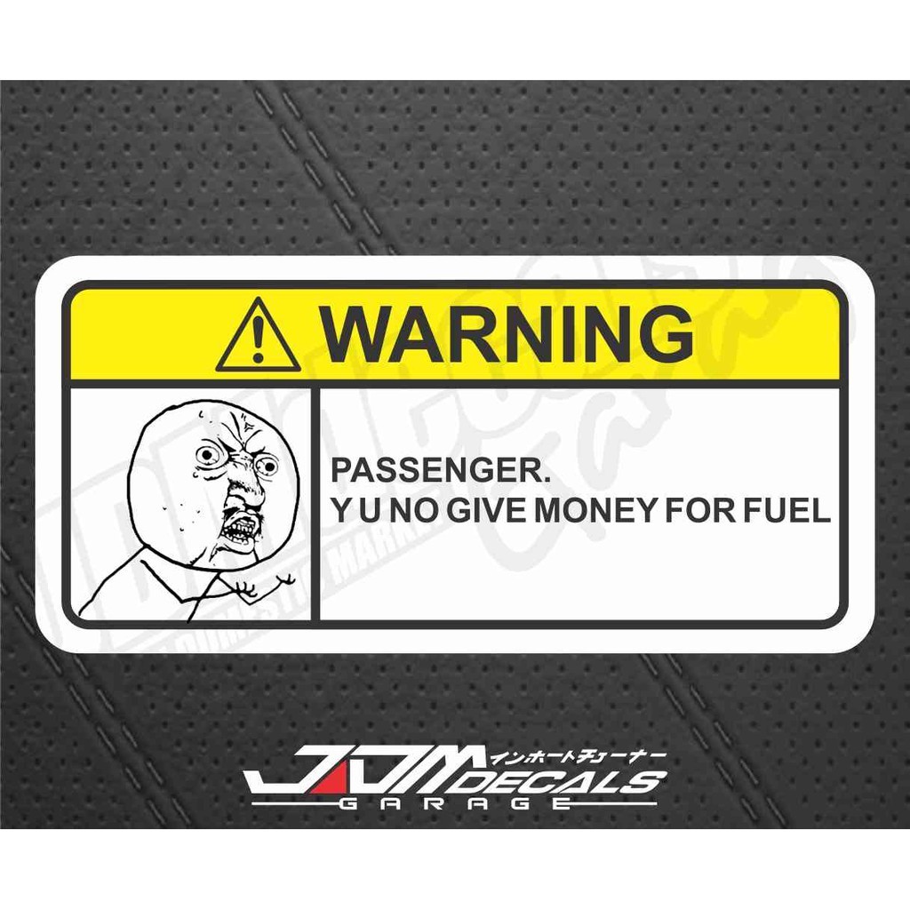 

Stiker Warning Passenger Stiker Dilarang Passenger