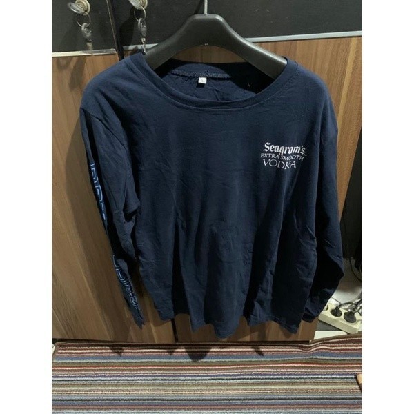 Original Seagram's Seagrams Vodka Official Merchandise Kaos Lengan Panjang Long Sleeve Tee Tshirt