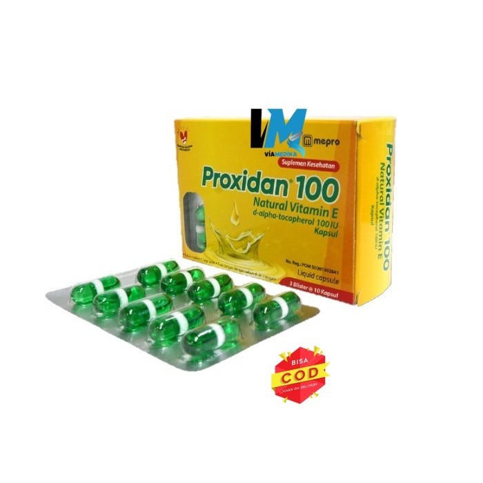 ready- PROXIDAN 100 IU 30 kapsul - Natural vitamin E - rahasia kulit sehat -ORI