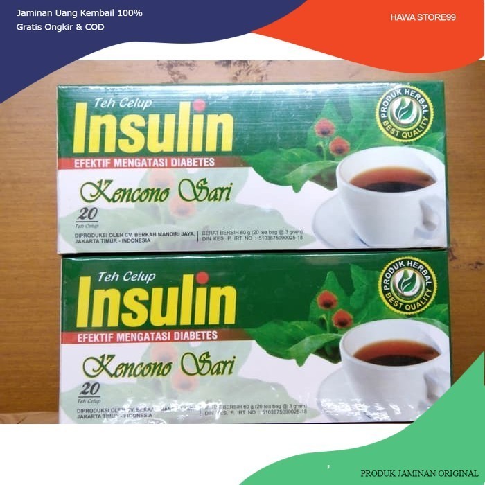 

Teh Celup Insulin obat herbal diabet / diabetes / kencing manis Asli