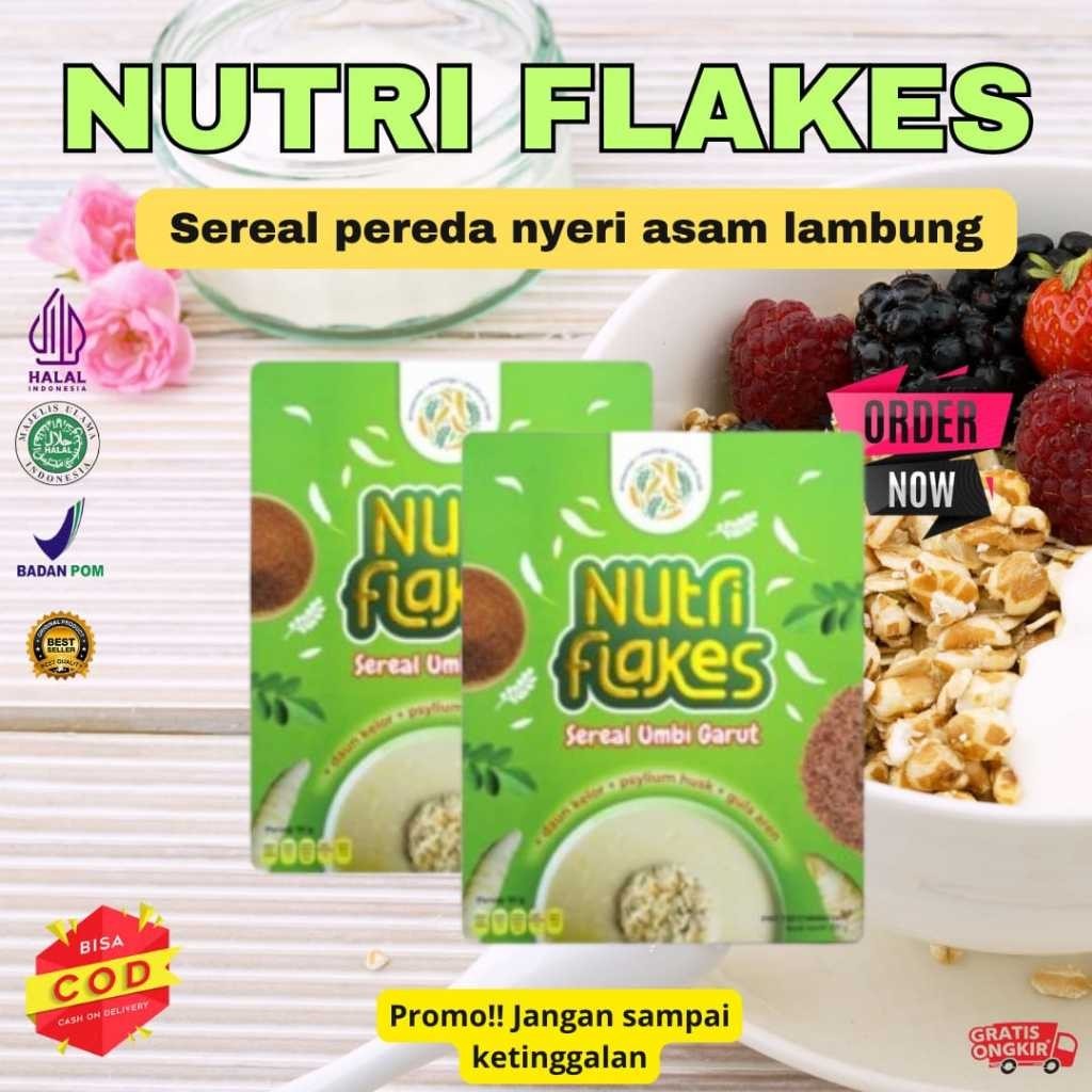 

100% ASLI Nutriflakes Asli Original 100% Sereal Ekstrak Umbi Nutrisi Sehat Solusi Mengatasi Gerd Asam Lambung Halal BPOM