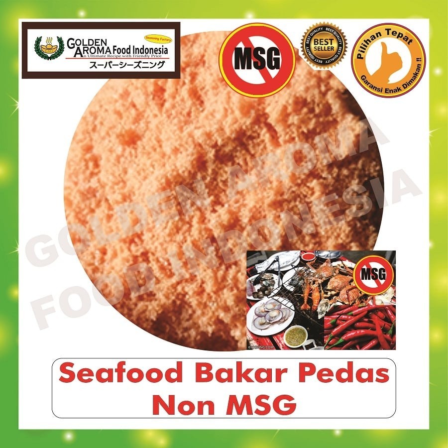 

Bumbu Tabur Rasa Seafood Bakar Pedas Non MSG 1 kg Jual Bubuk Tabur Spicy Grilled Seafood No MSG GAFI
