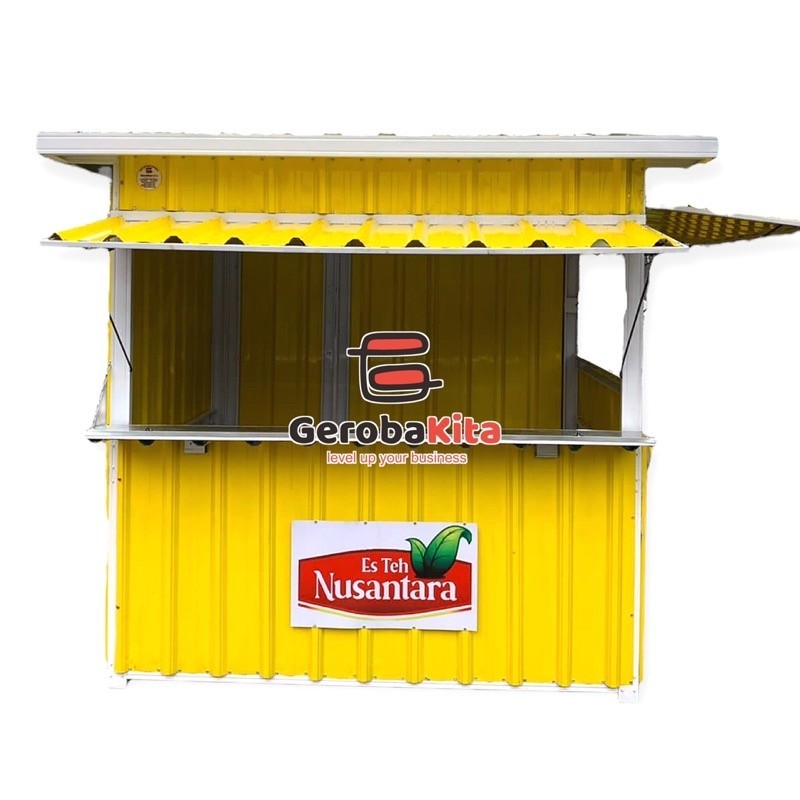 

FROMO SLE SPESIAL Booth Container dengan lantai by GerobaKita