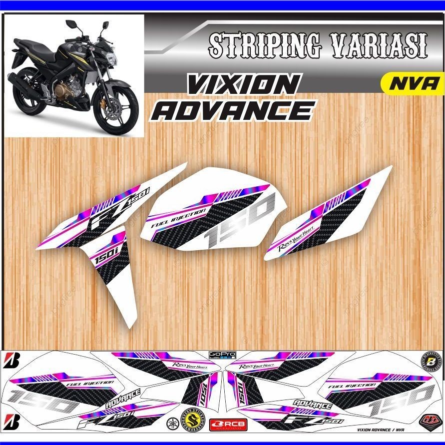 VARIASI/ Striping variasi motor vixion nva / motor Vixion Advance variasi setiker motif simple elega