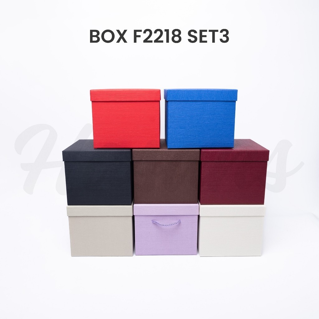 

(HASANS HOME)[1 Set] Box Kado / Kotak Hampers / Hard Box / Gift Box / Kotak Kado Hadiah / Box F2218 Set3