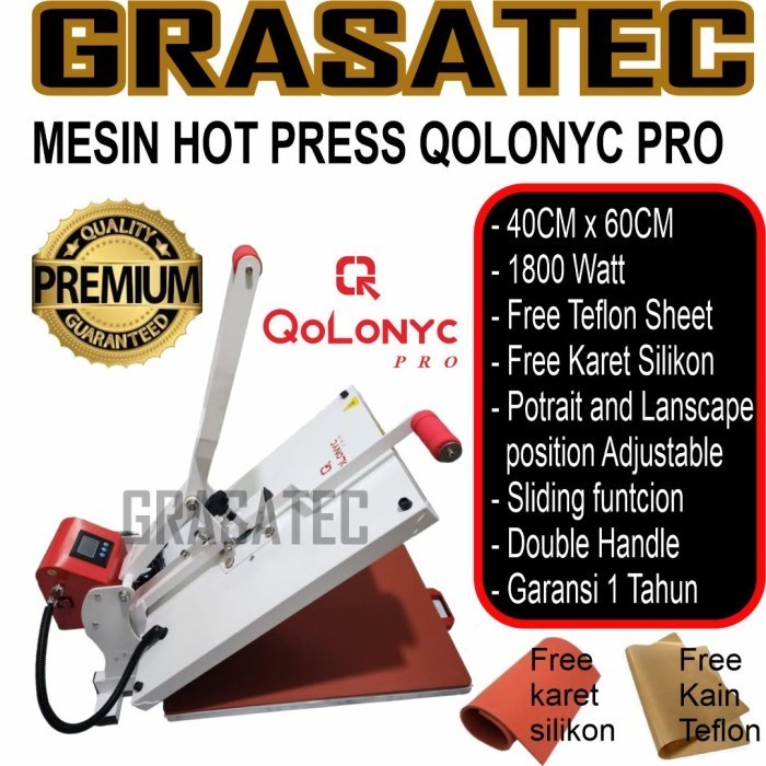 Qolonyc Pro Series Mesin Press Kaos 40X60