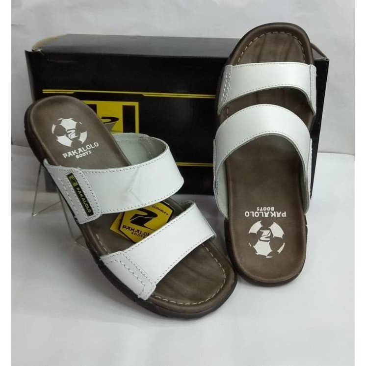 HJ67YU Sandal kulit pakalolo boots N2321 putih sendal casual pria original - Putih  Tahan Lama  Ring