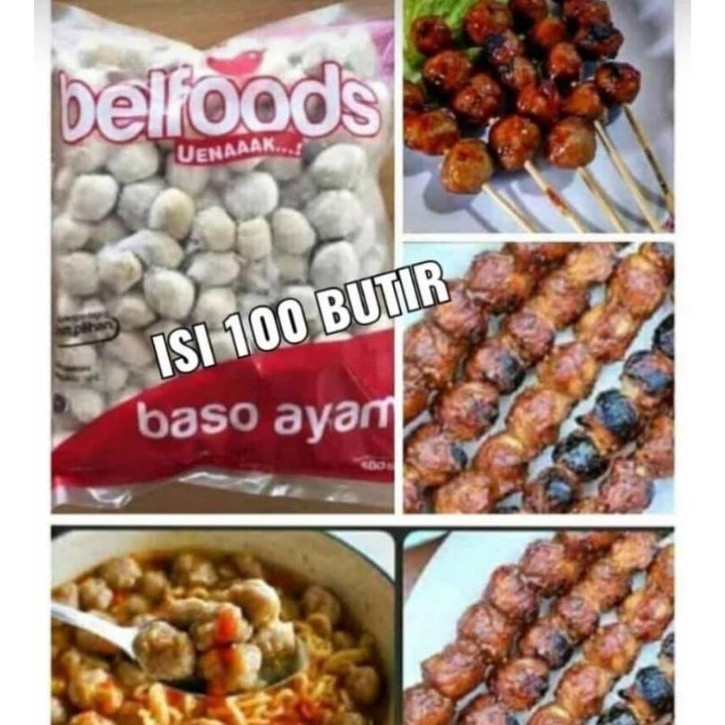 

Belfoods Bakso ayam krikil mini isi 100
