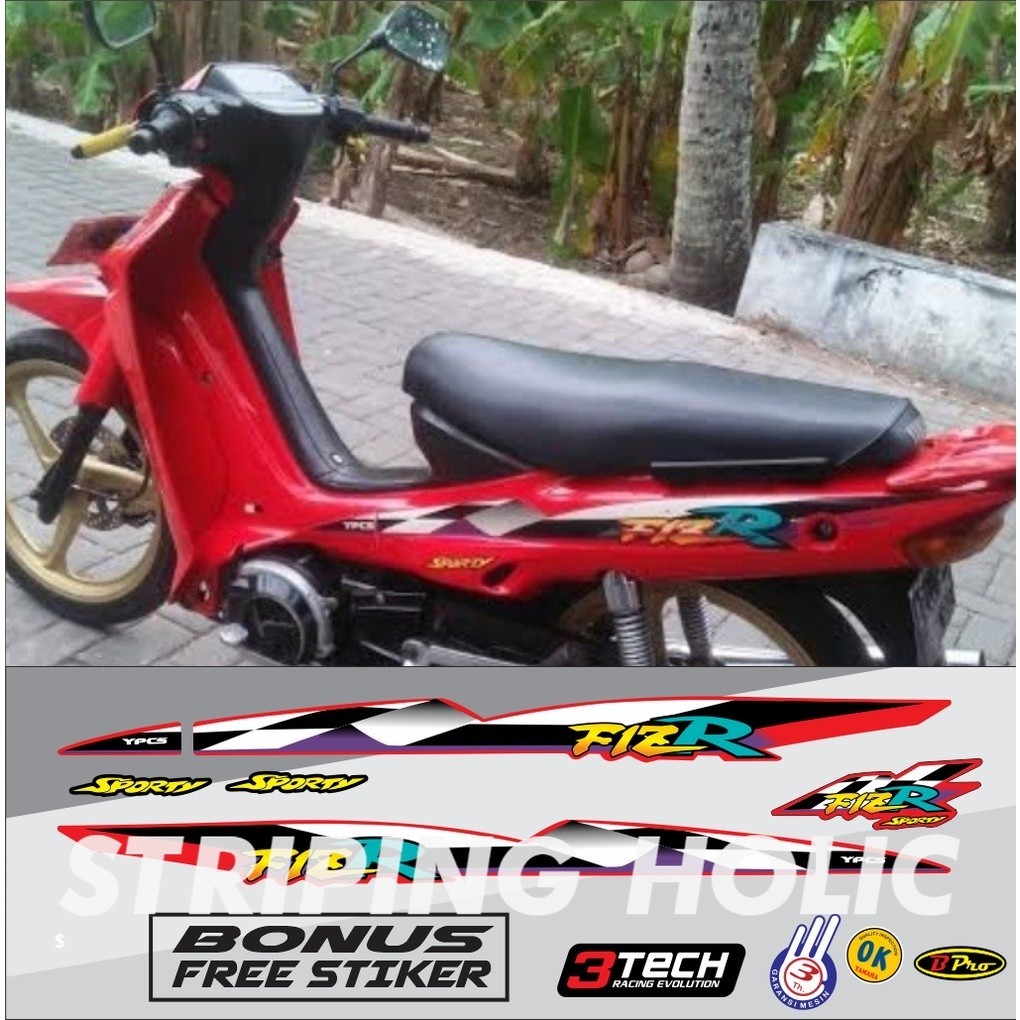 STRIPING FIZR 1997 1998 MERAH YAMAHA FIZ R VARIASI