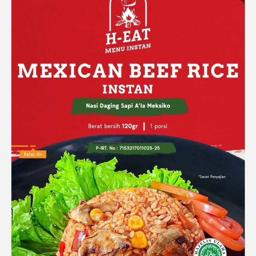 Menu Mexican Beef Rice Instan Makanan Hiking H-Eat 120 gr