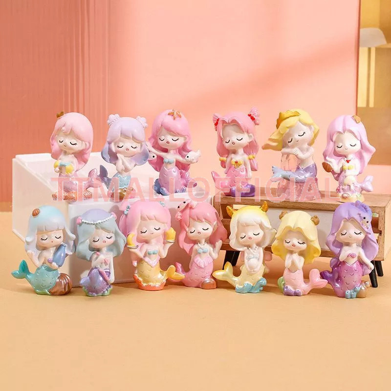 TT- (SET 12 PCS)Blind box misteri/zodiak mermaid figure/blind box figure zodiac/zodiac figure/supris